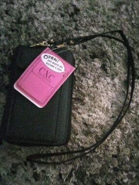 Black Crossbody Phone Wallet Unfolds Into a Tote